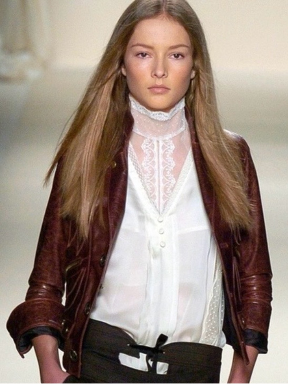 Rare Runway Chloé FW2005 Phoebe Philo Lamb Leather Jacket Archival Piece